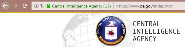 The CIA website displayed by Firefox 61 on Windows