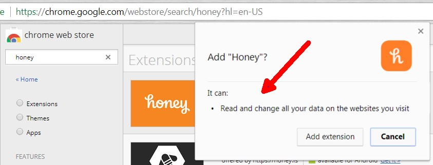 install honey chrome