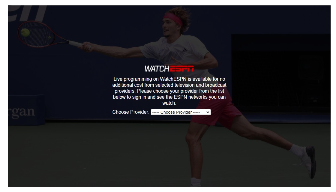 US Open - video with ads and trackers allowed
