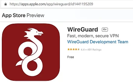 Wireguard iOS app